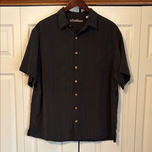 Caribbean Black Men's Short Sleeve Shirt in 2XB Size